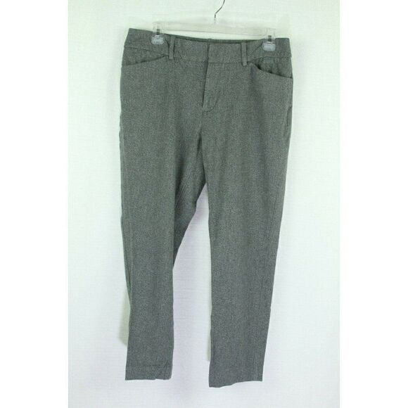 A New Day Pants Stretch Medium Gray Womens Size 10 Ankle Cotton - Picture 1 of 6